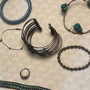 VintageBlue and Silver Bohemian Bracelets